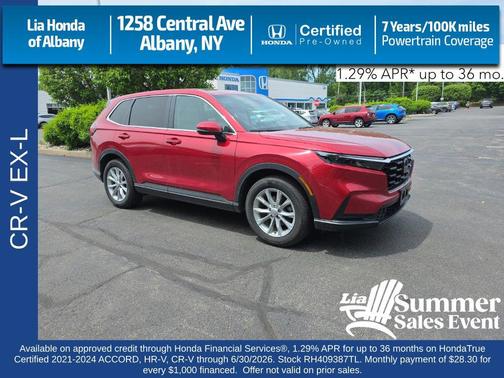 Radiant Red Metallic 2024 Honda CR-V EX-L AWD