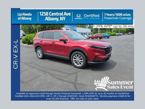 Radiant Red Metallic 2024 Honda CR-V EX-L AWD