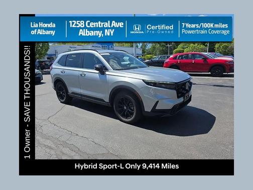 Solar Silver Metallic 2025 Honda CR-V Hybrid Sport AWD