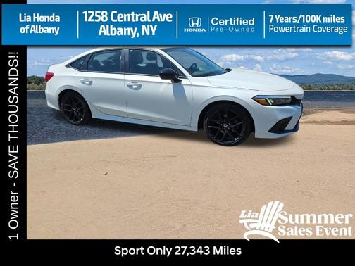 Platinum White Pearl 2024 Honda Civic Sport