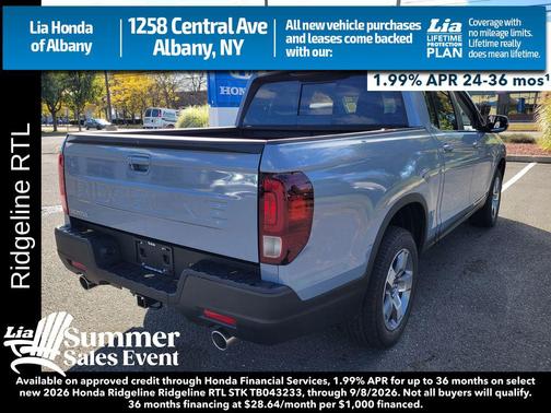 Sonic Gray Pearl 2026 Honda Ridgeline RTL