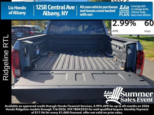 Sonic Gray Pearl 2026 Honda Ridgeline RTL