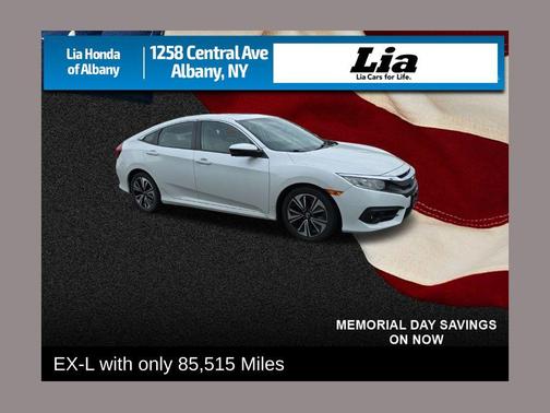 White Orchid Pearl 2016 Honda Civic EX-L