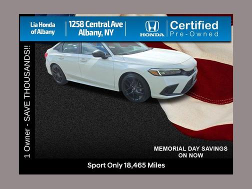 Platinum White Pearl 2023 Honda Civic Sport