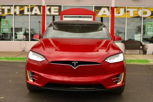 Red 2018 Tesla Model X 100D