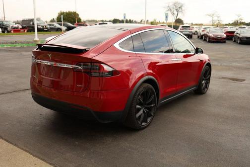 Red 2018 Tesla Model X 100D
