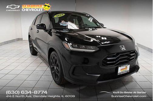 Crystal Black Pearl 2024 Honda HR-V AWD Sport