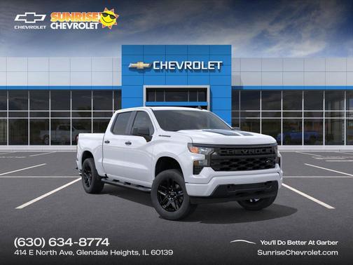 Summit White 2026 Chevrolet Silverado 1500 Custom