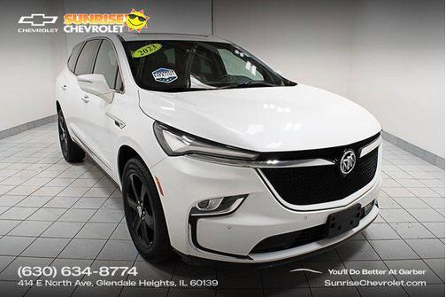 White Frost Tricoat 2023 Buick Enclave Essence AWD