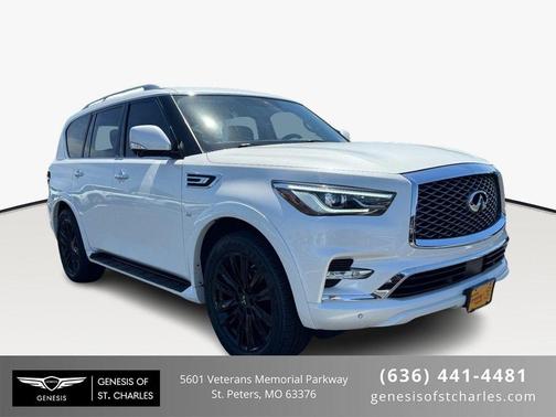 Moonstone White 2019 INFINITI QX80 Luxe