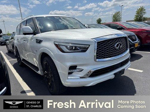 Moonstone White 2019 INFINITI QX80 Luxe