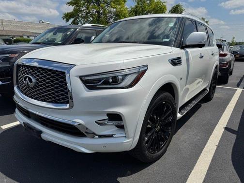 Moonstone White 2019 INFINITI QX80 Luxe