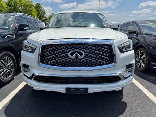 Moonstone White 2019 INFINITI QX80 Luxe