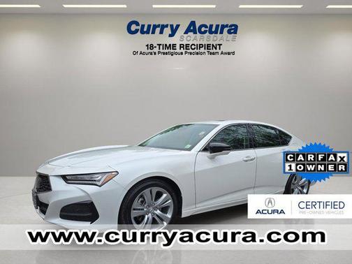 Platinum White Pearl 2023 Acura TLX Technology