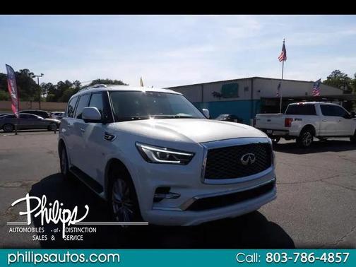 Moonstone White 2019 INFINITI QX80 Luxe