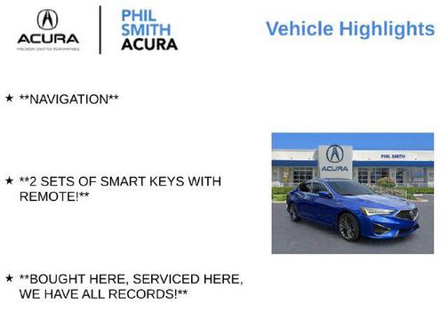 Apex Blue Pearl 2020 Acura ILX Premium & A-SPEC Packages