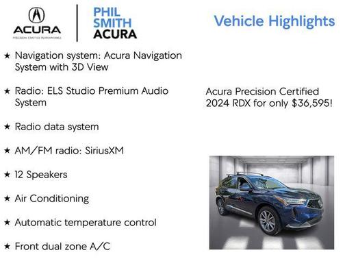 Fathom Blue Pearl 2024 Acura RDX Technology Package