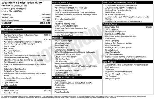 Alpine White 2023 BMW M340 M340i