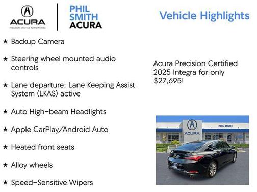 Majestic Black Pearl 2025 Acura Integra Base