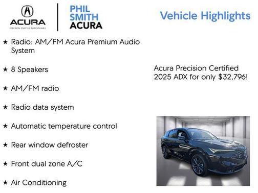 Crystal Black Pearl 2025 Acura ADX A-Spec