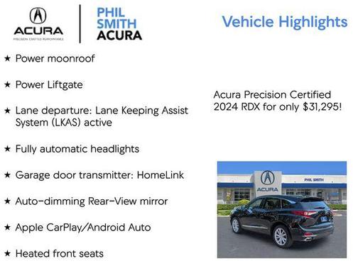 Majestic Black Pearl 2024 Acura RDX Base