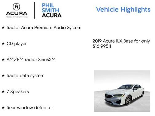 2019 Acura ILX Premium Package