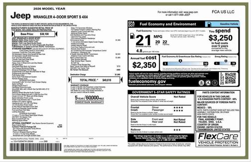 2026 Jeep Wrangler Sport S