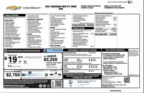 2021 Chevrolet Colorado Z71