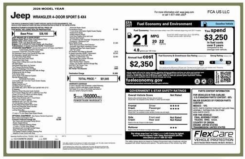 2026 Jeep Wrangler Sport S