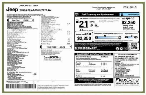 2026 Jeep Wrangler Sport S