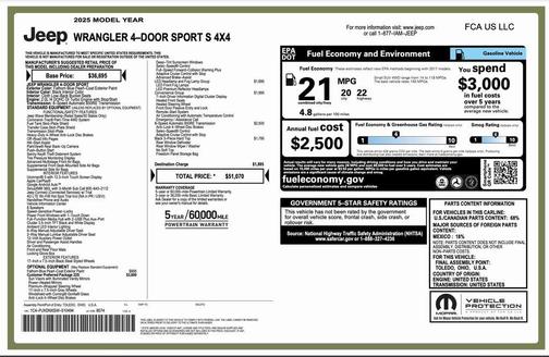 2025 Jeep Wrangler Sport S