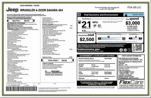 2025 Jeep Wrangler 4-Door Sahara 4x4