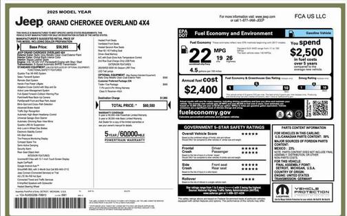 2025 Jeep Grand Cherokee Overland