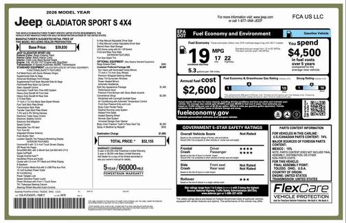 2026 Jeep Gladiator Sport S