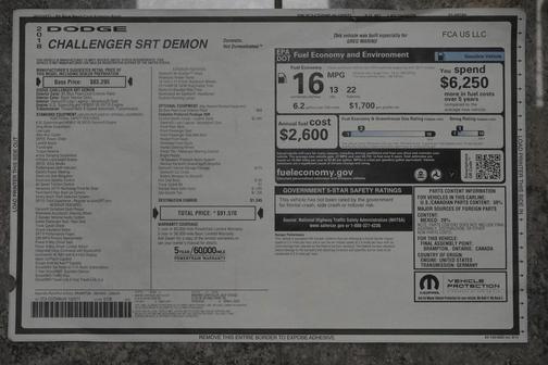 2018 Dodge Challenger SRT Demon