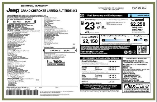 Bright White Clearcoat 2026 Jeep Grand Cherokee Altitude