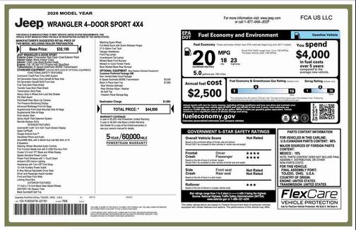 2026 Jeep Wrangler Sport