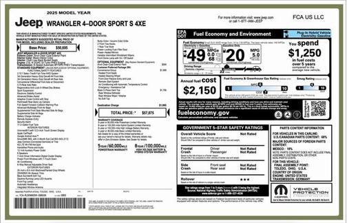 2025 Jeep Wrangler 4xe Sport S