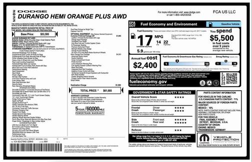 2022 Dodge Durango R/T Plus Hemi Orange