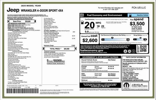 2025 Jeep Wrangler Sport