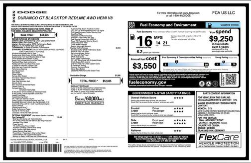 DB Black Clearcoat 2026 Dodge Durango GT Plus