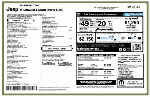 2025 Jeep Wrangler 4xe Sport S