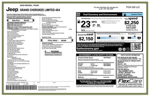 Steel Blue 2026 Jeep Grand Cherokee Limited