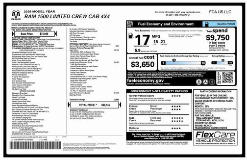 2026 RAM 1500 Limited