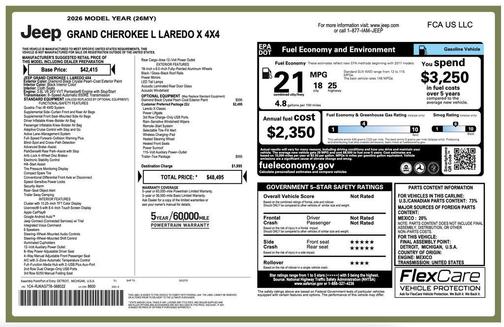 Diamond Black Crystal Pearlcoat 2026 Jeep Grand Cherokee L Altitude