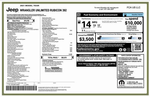 2021 Jeep Wrangler Unlimited Rubicon 392