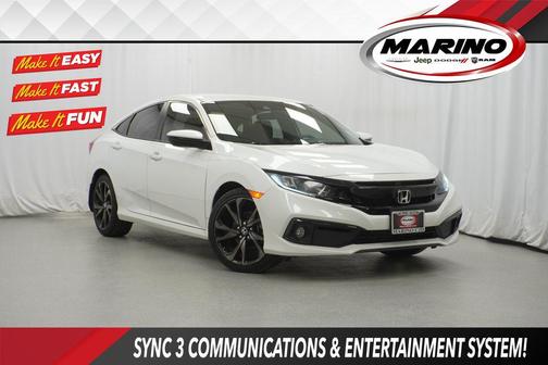 Platinum White Pearl 2021 Honda Civic Sport
