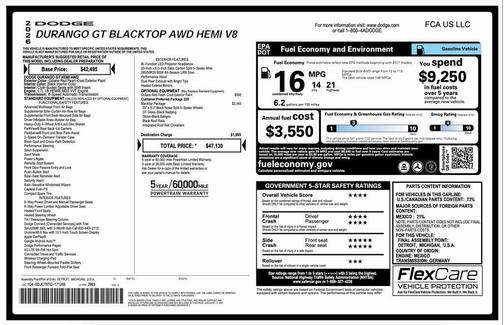 2026 Dodge Durango GT HEMI V8 AWD