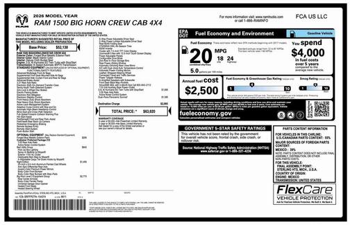 2026 RAM 1500 Big Horn/Lone Star