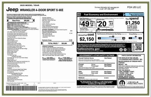 2025 Jeep Wrangler 4xe Sport S